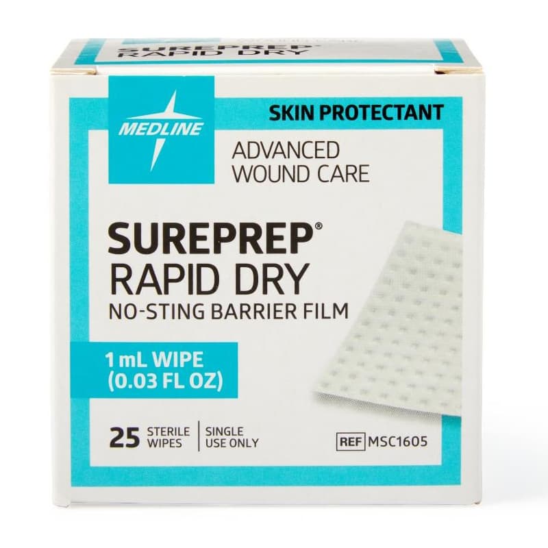 Sureprep Rapid Dry No-Sting Barrier Film Wipe - Image 2