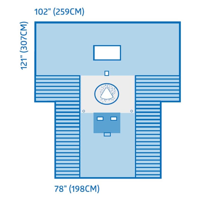 Sterile C-Section Drape with Viewing Window - Case of 10