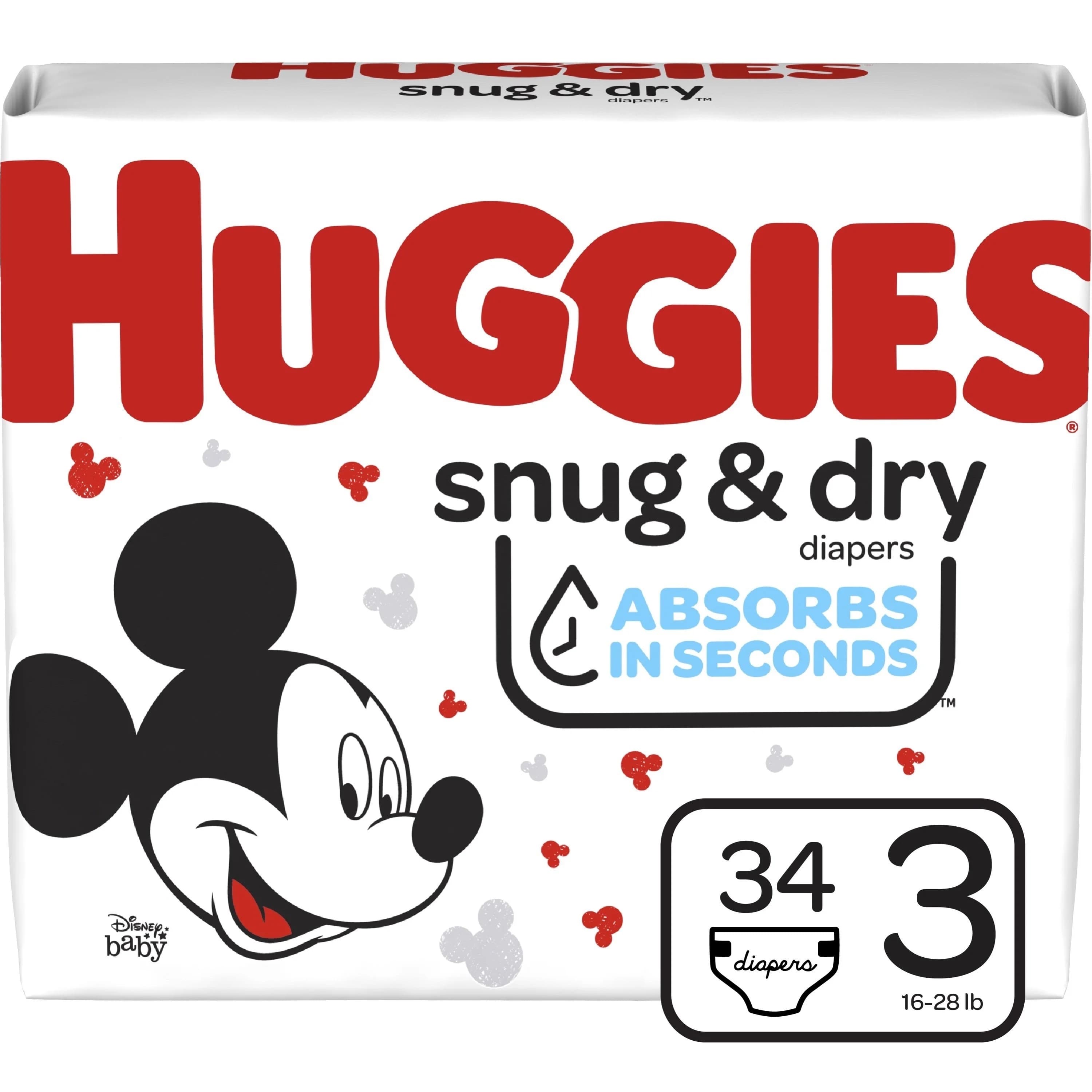 Huggies Snug And Dry Baby Diapers, Size 3 - Carton of 136 - Image 1