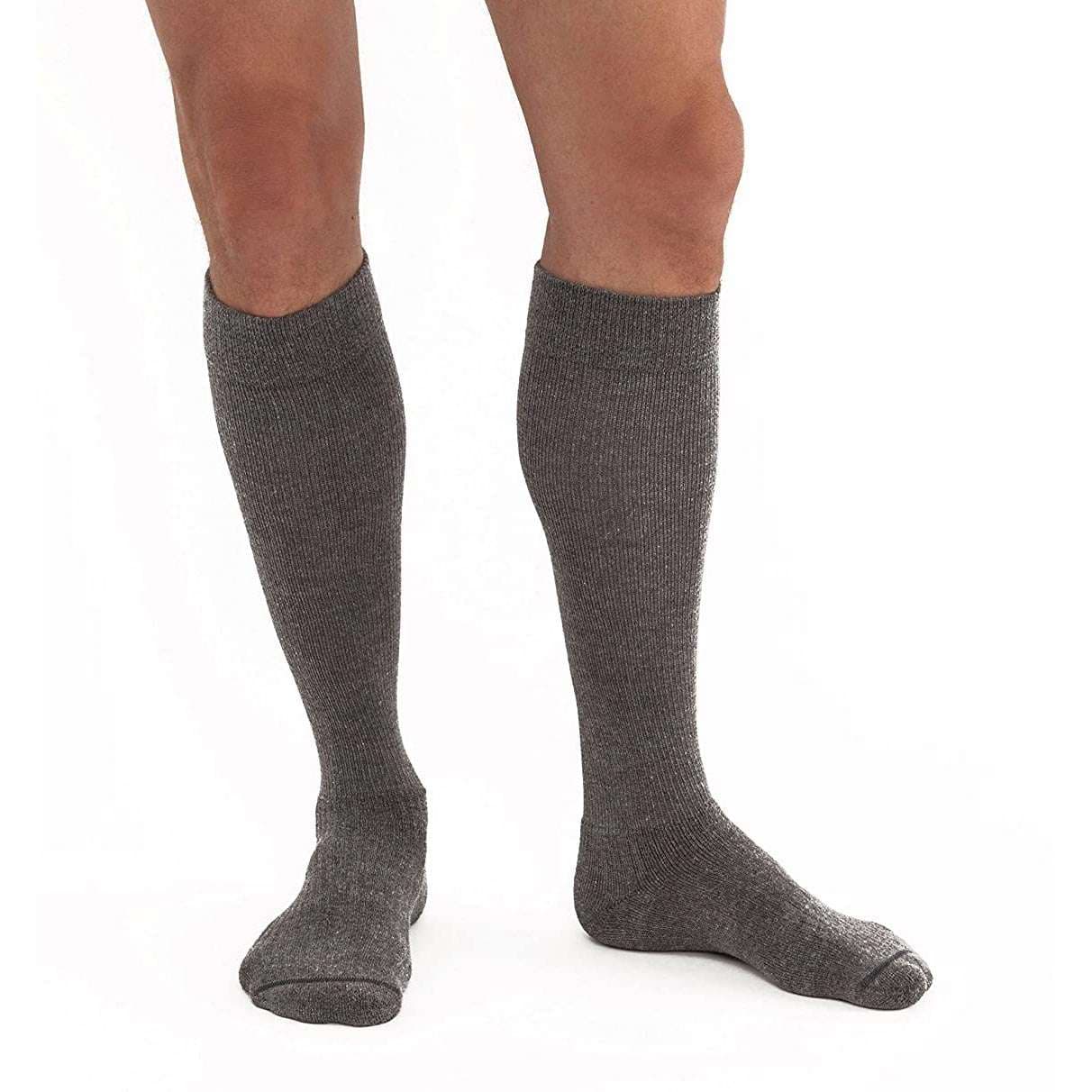 Jobst Activewear Compression Socks, 30-40 mmHg, Large-Full Calf, Steel Grey - Pair - Image 1