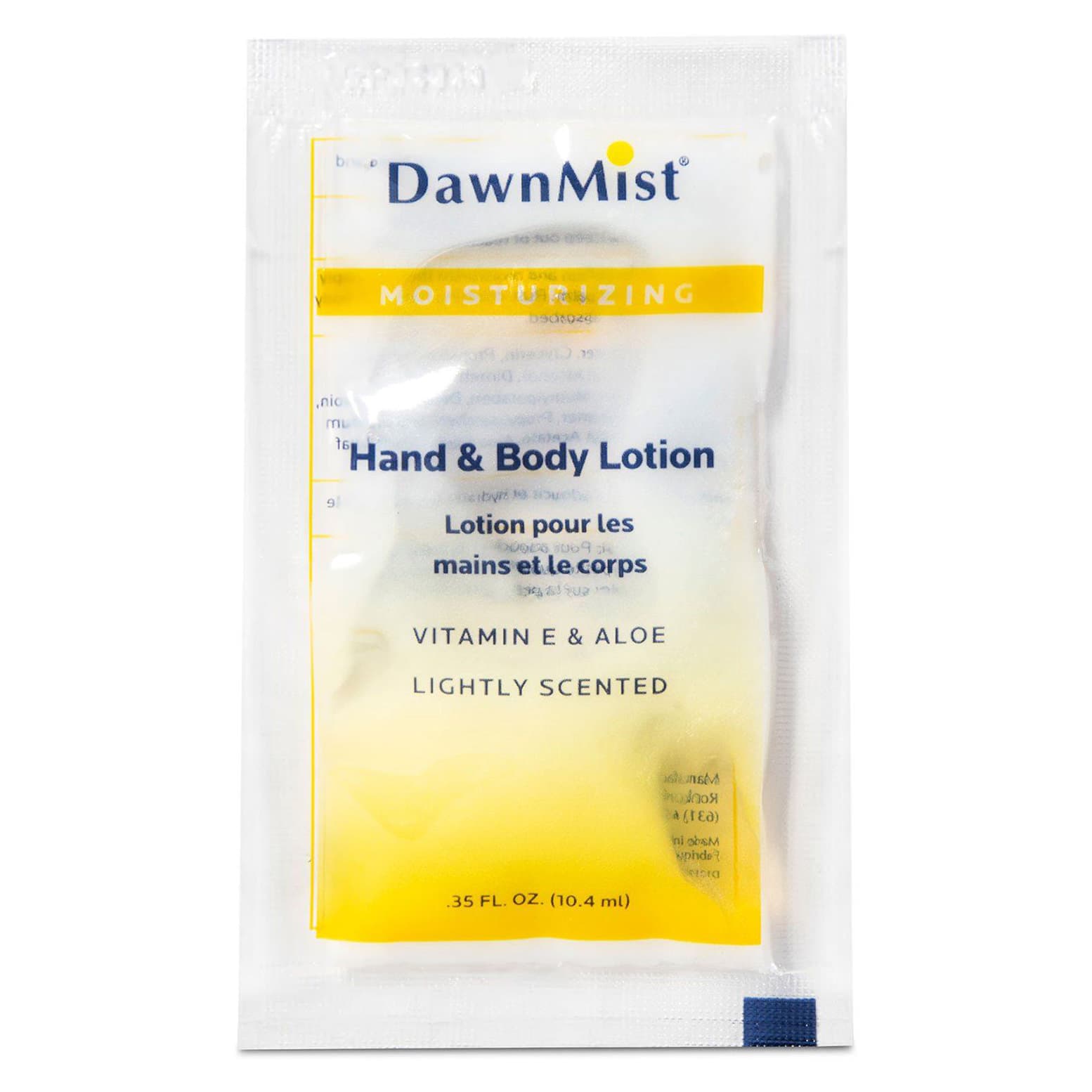 DawnMist Hand and Body Moisturizer Lotion, 0.35 oz. Packet - Box of 100 - Image 1