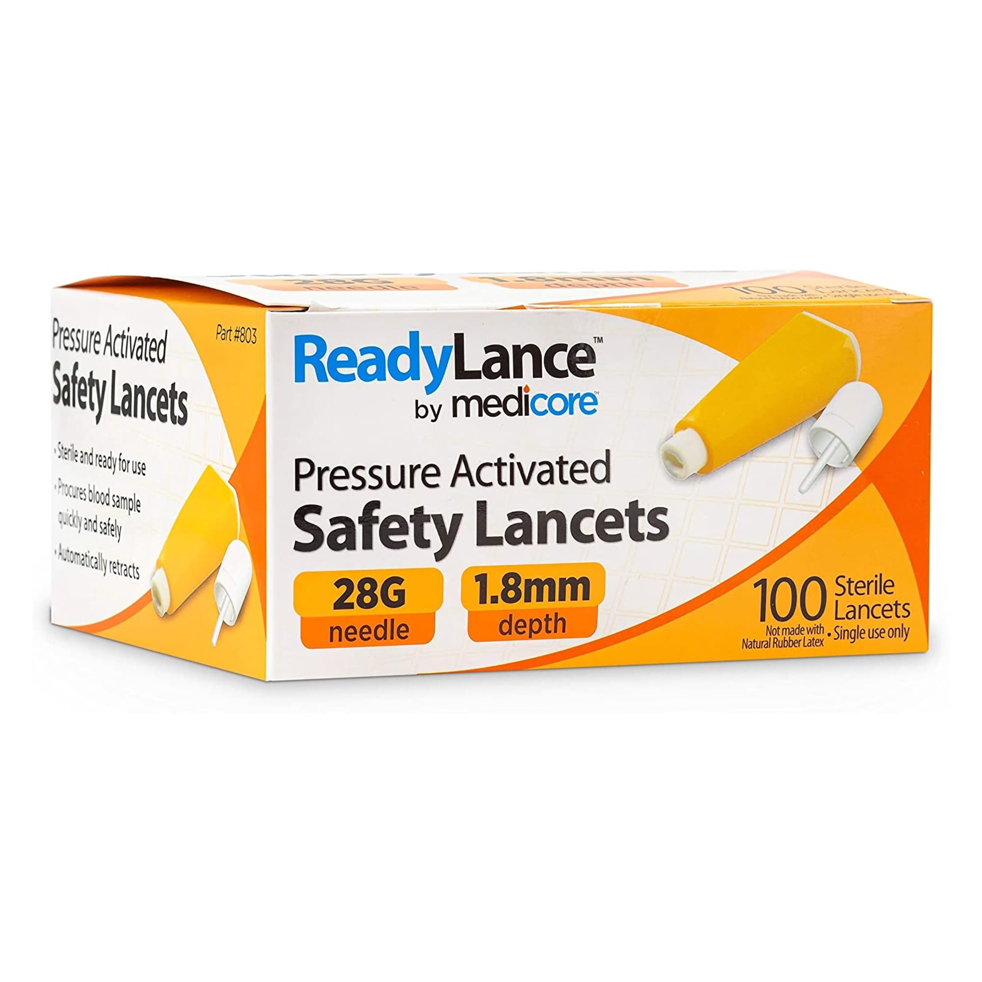 ReadyLance 28G Safety Lancet, Pressure Activated - Image 4