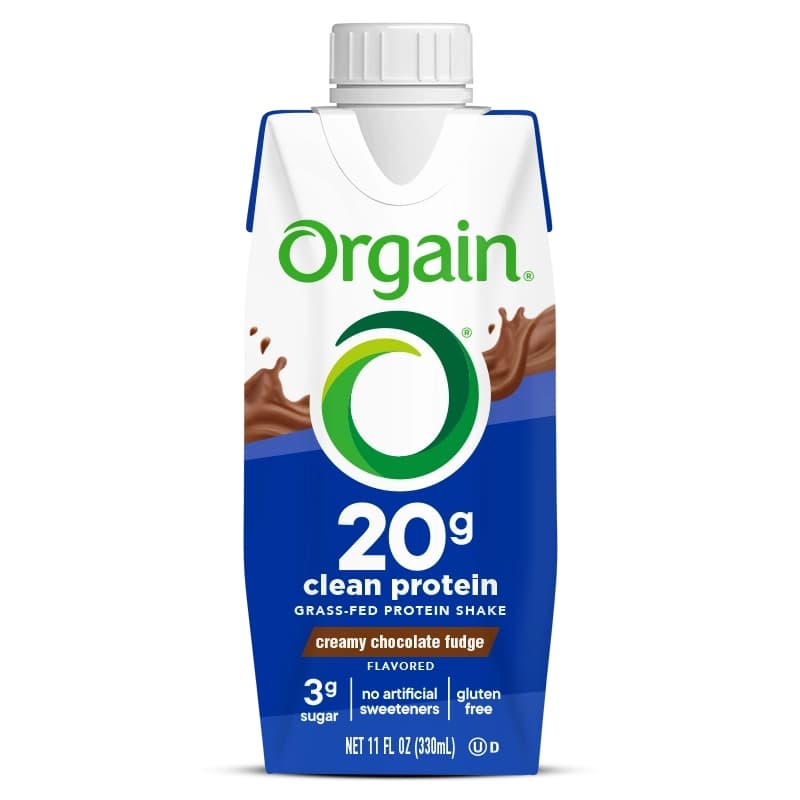 Orgain 20g Clean Grass-Fed Protein Shake, Creamy Chocolate Fudge - Each - Image 1