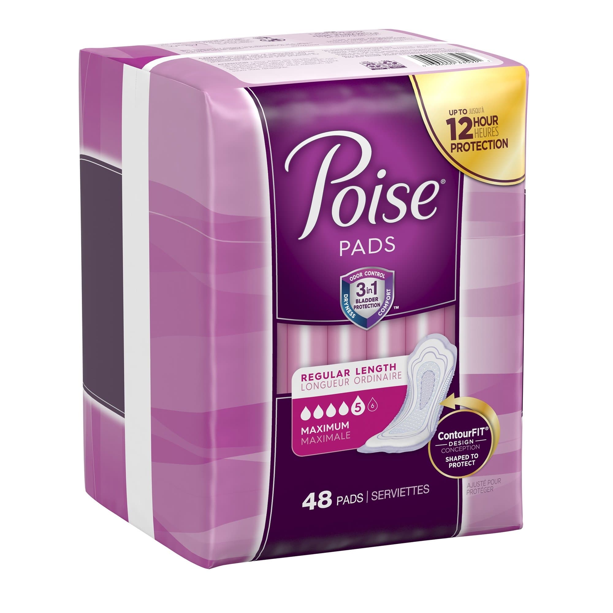 Poise Fresh Protection Bladder Control Pad, Maximum, Regular - Case of 96 - Image 1
