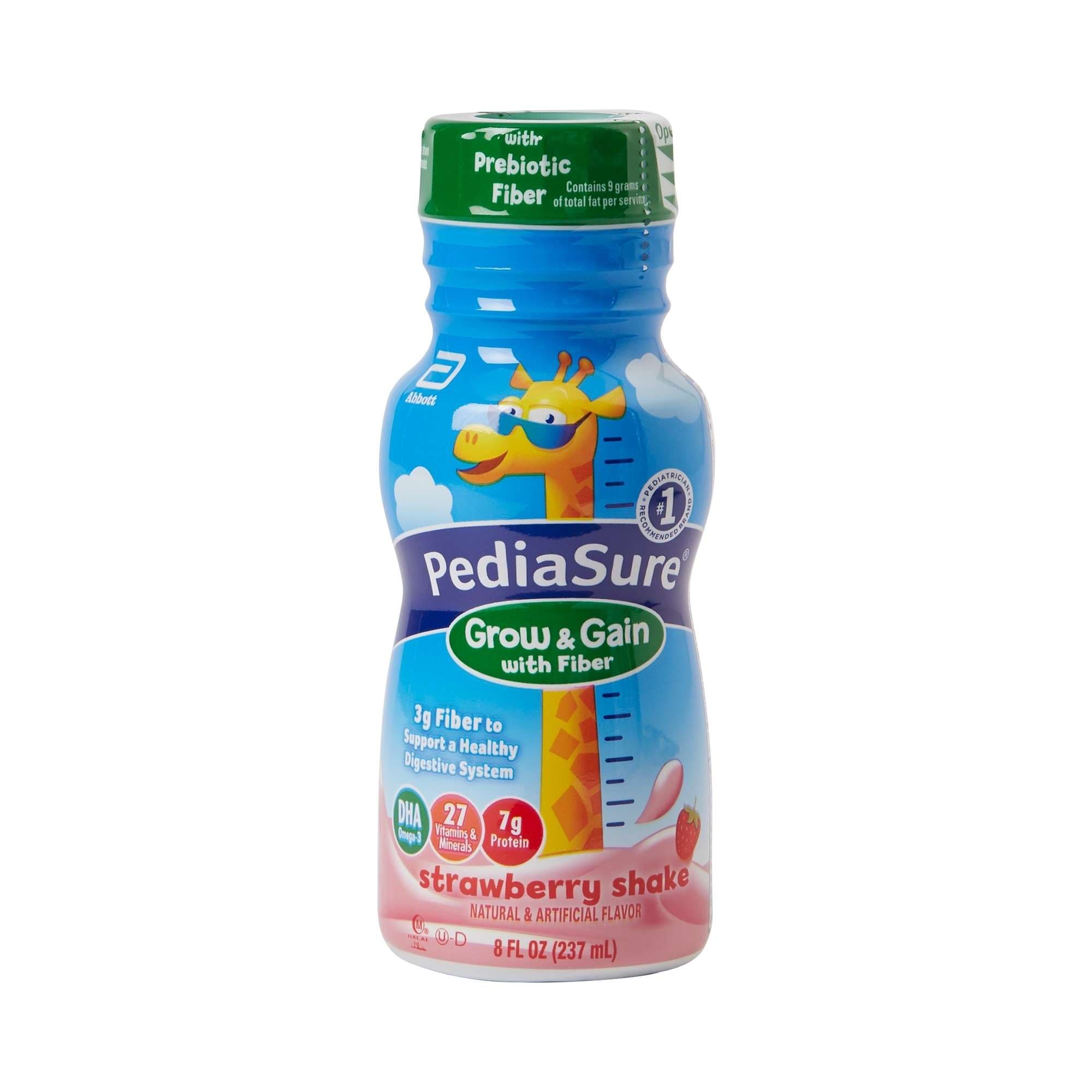 PediaSure Grow & Gain Pediatric Oral Supplement with Fiber, Strawberry, 8 oz - Each - Image 1