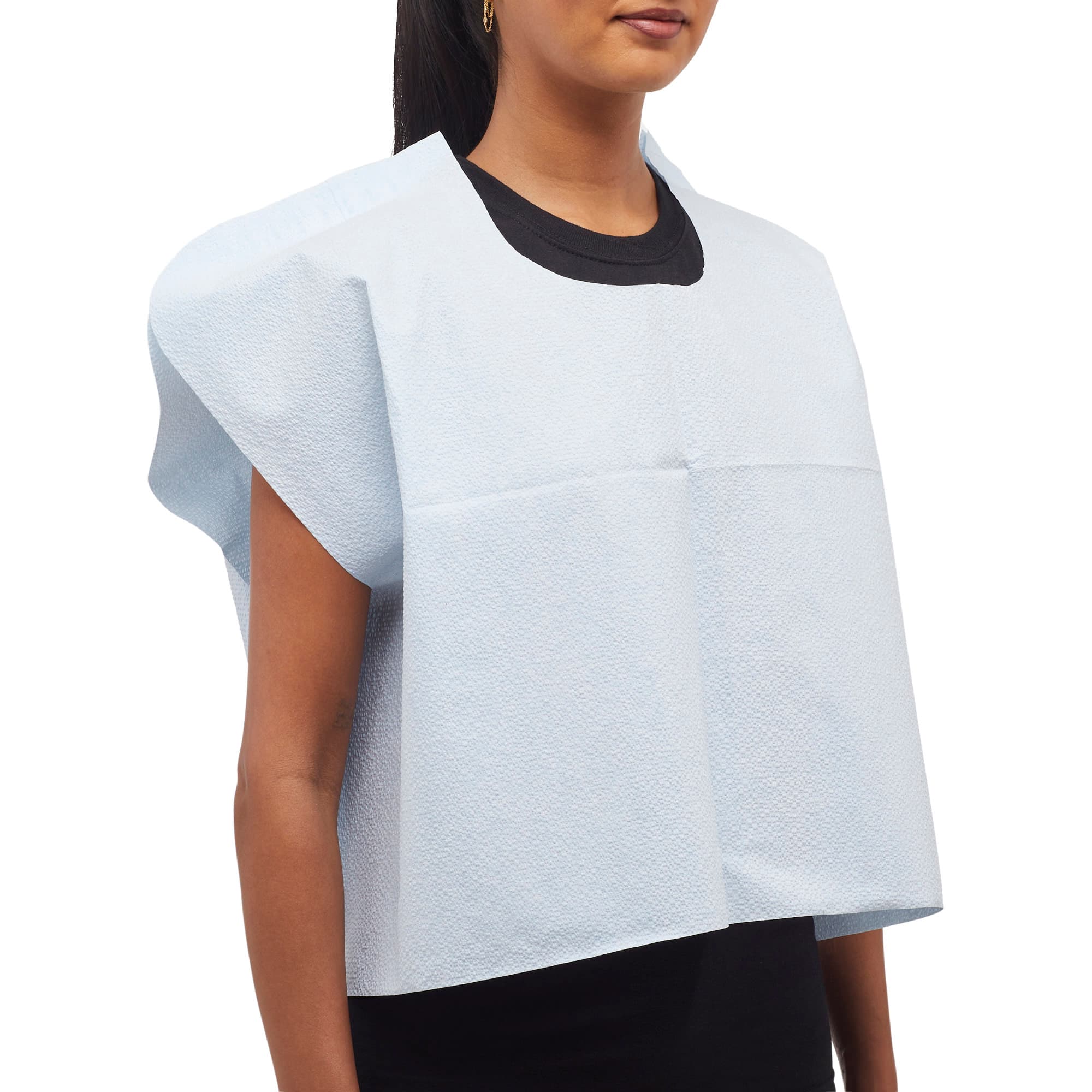 McKesson Front-Back Opening Exam Cape, Blue, 21 x 30 Inch - Case of 100 - Image 1