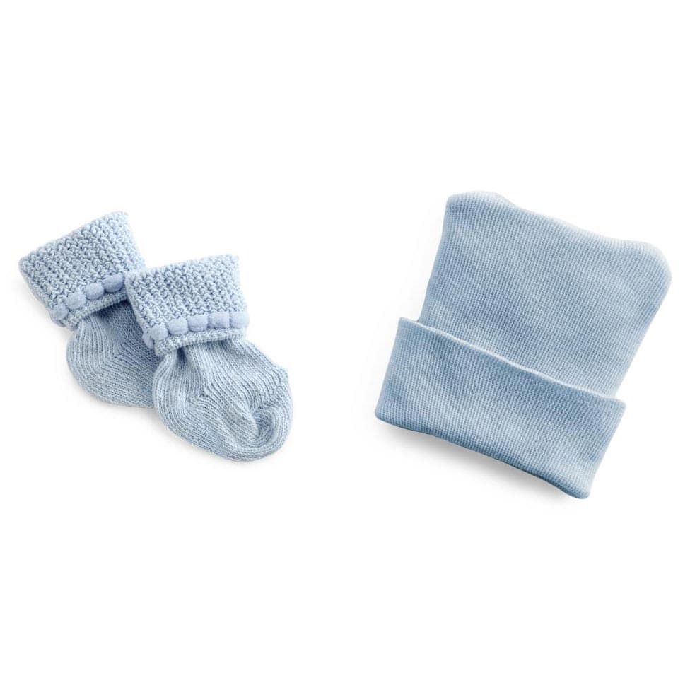 Medline Head and Foot Warmer Set, Blue - 1 Dozen - Image 1