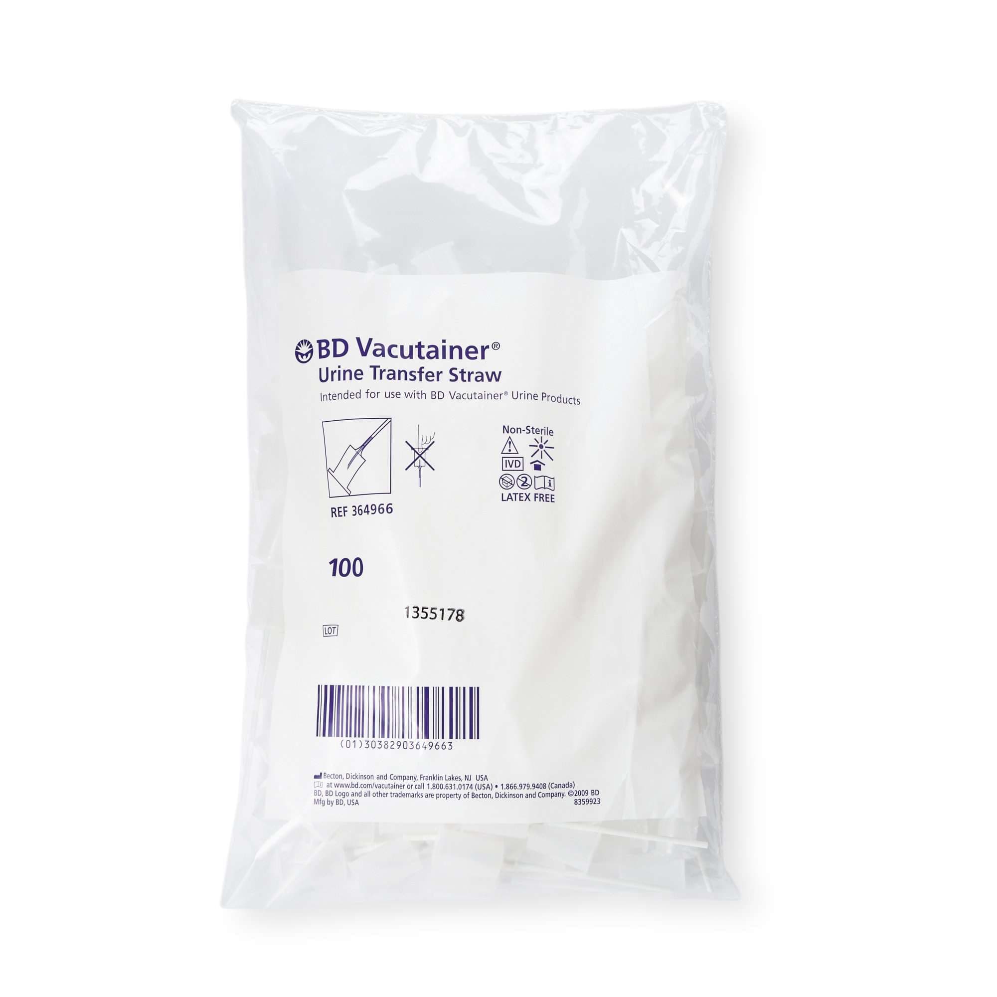 BD Vacutainer Urine Transfer Straw - Image 2