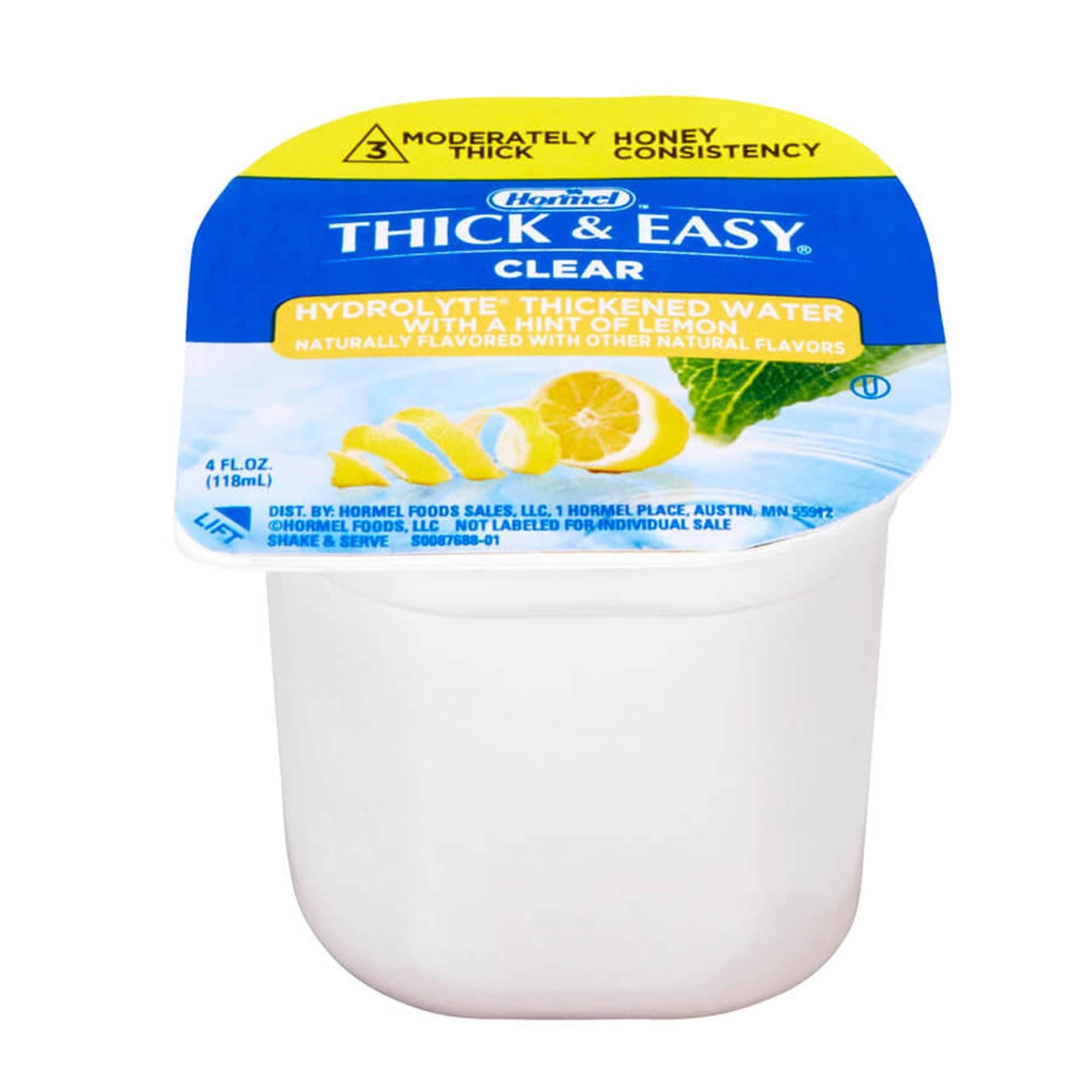Thick & Easy Clear Hydrolyte Honey Consistency Thickened Water, Lemon, 4 oz - Each - Image 1