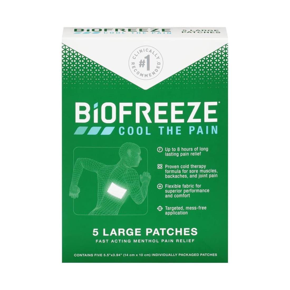 Biofreeze Topical Pain Relief Menthol Patch - Image 1