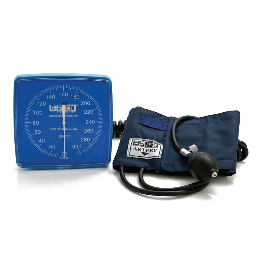 Labtron Wallmax Aneroid Sphygmomanometer, Blue with Latex Bladder - Image 1