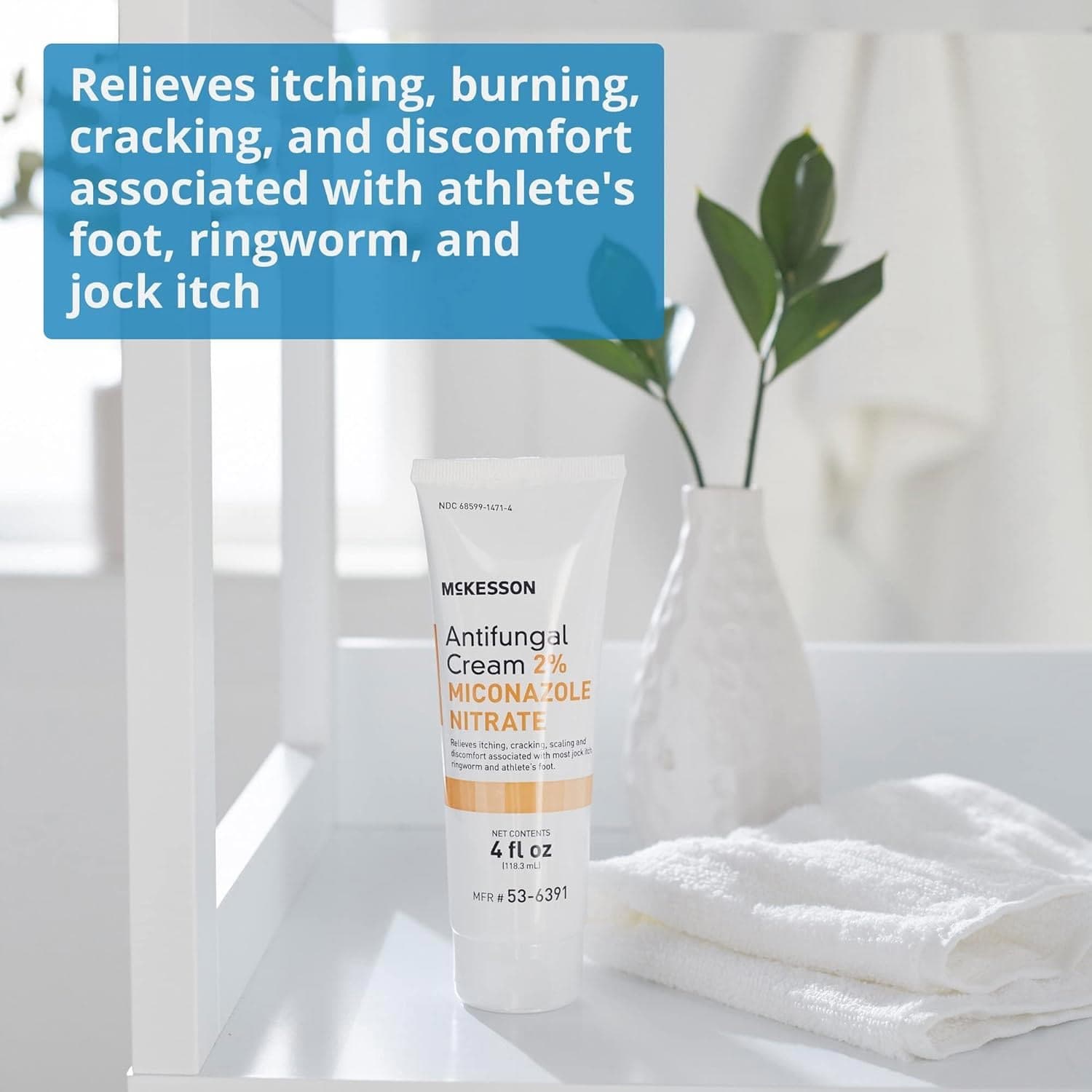 McKesson Antifungal 2% Miconazole Nitrate Cream, 4 oz - Image 3