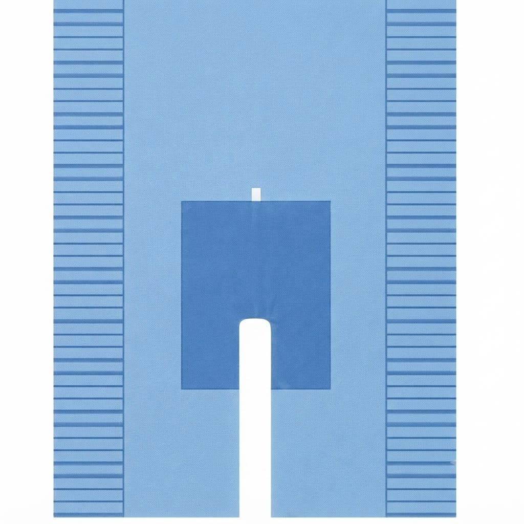 Medline Surgical Split Drape With Adhesive, 77" x 120" - Image 1