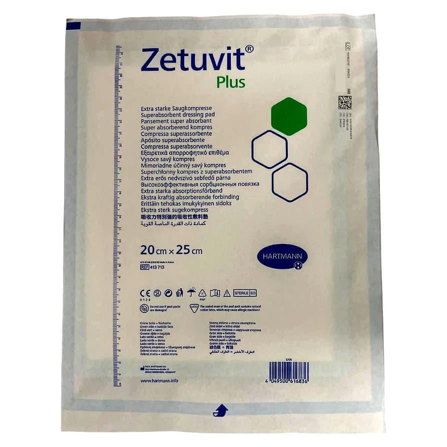 Zetuvit Plus Super Absorbent Dressing 8 X 10 Inch Sterile - Each - Image 1