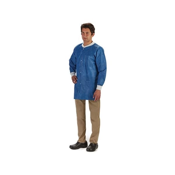 LabMates Lab Jacket, Blue, 2XLarge - Bag of 10 - Image 1
