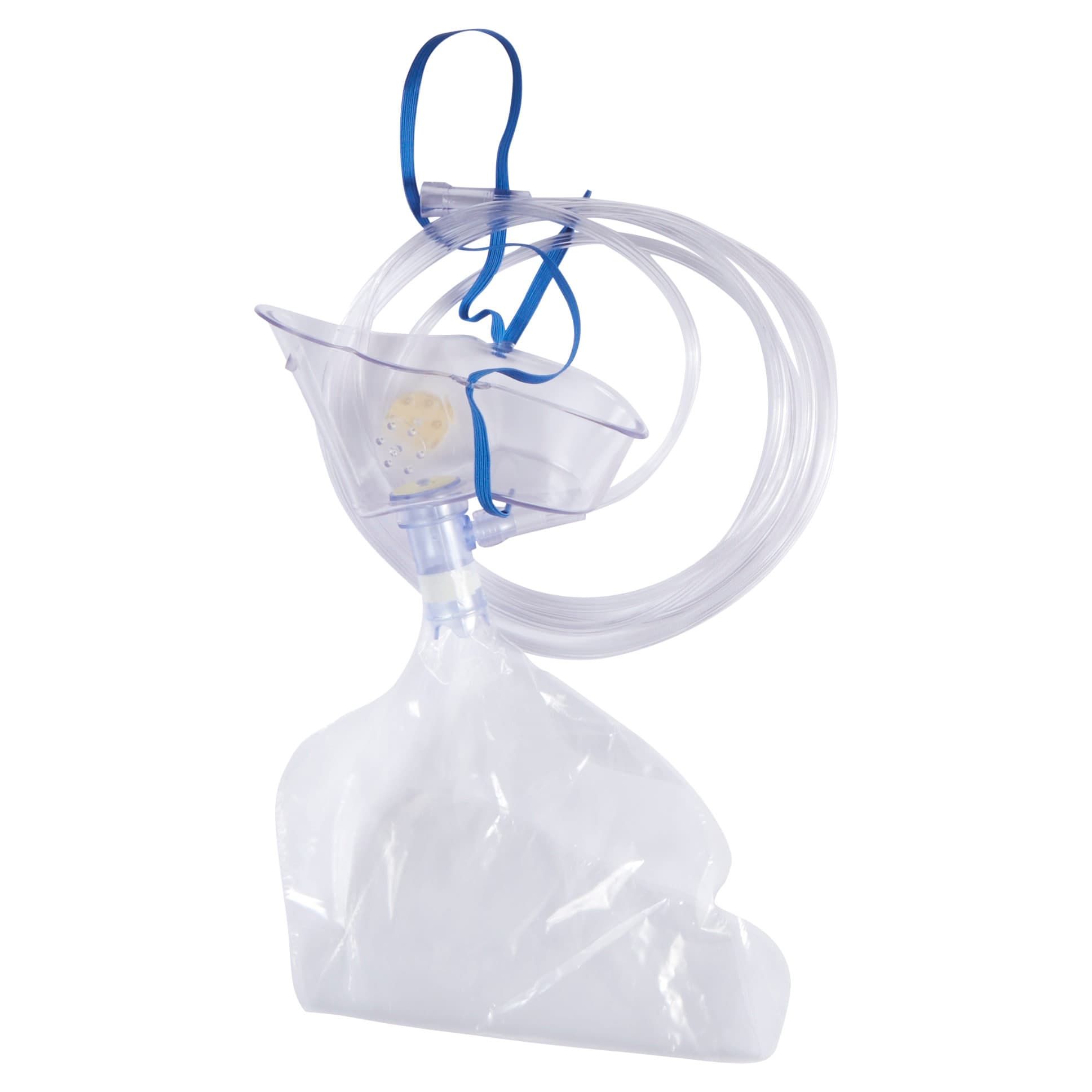 McKesson NonRebreather Oxygen Mask Clear Adjustable Head Strap One Size Fits Most, Swivel Connector - Case of 50 - Image 1