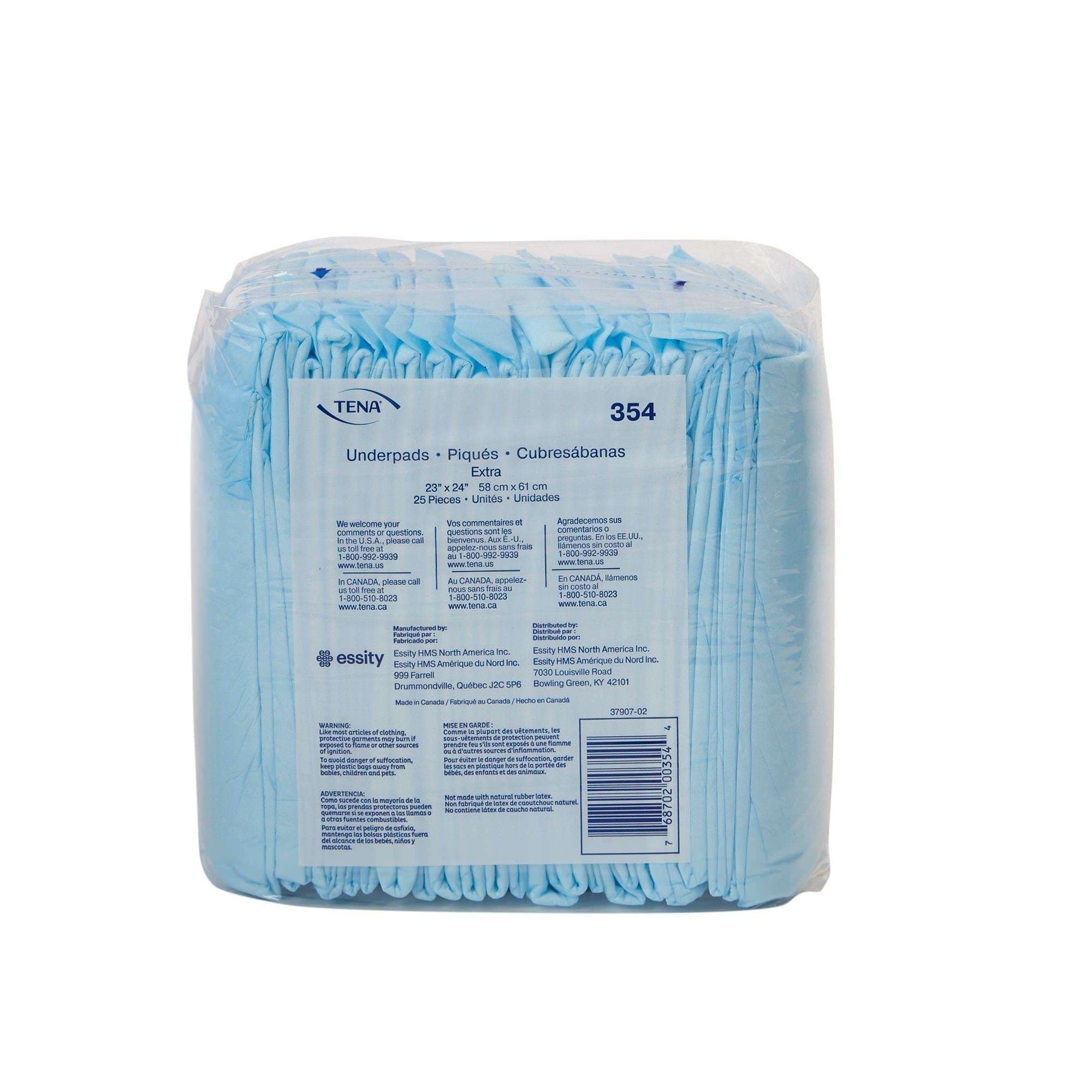 TENA Extra Protection Absorbent Underpad, 23 x 24 Inch - Package of 25 - Image 1