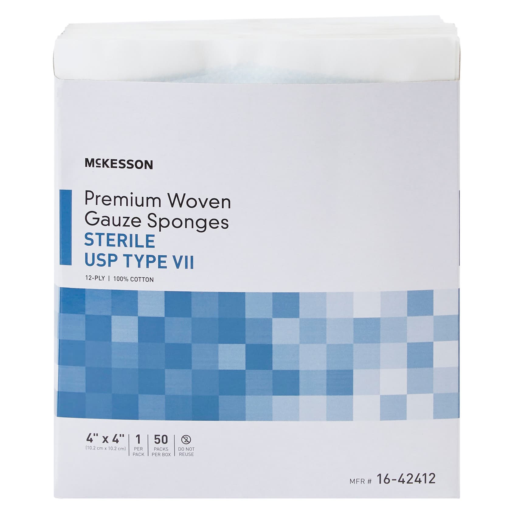 McKesson USP Type VII Gauze Sponge White - Image 3