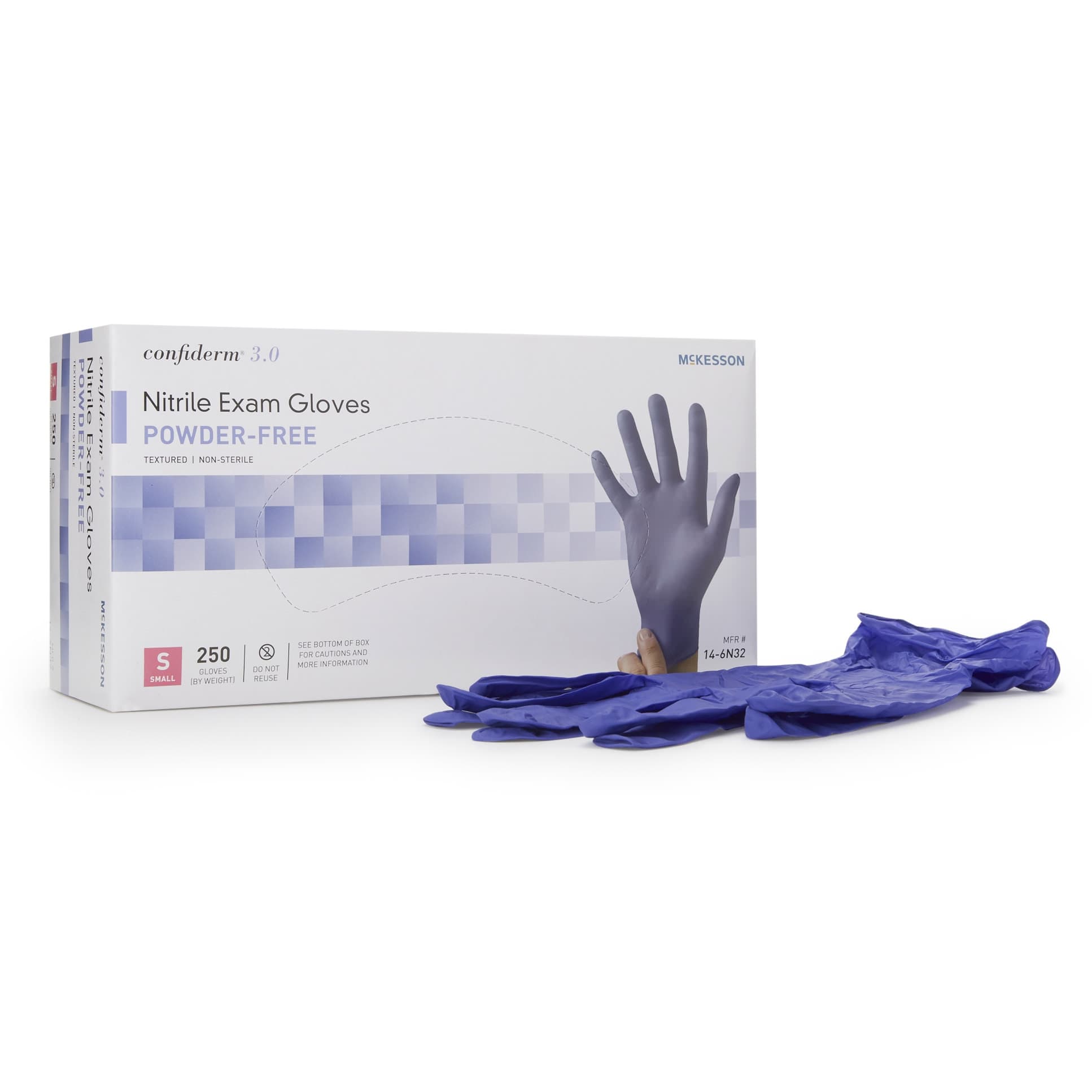 McKesson Confiderm 3.0 Nitrile Powder Free Exam Gloves