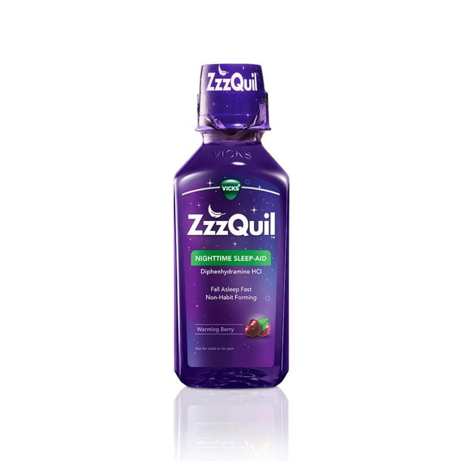 Vicks ZzzQuil Nightime Sleep Aid, Warming Berry, 12 oz - Each