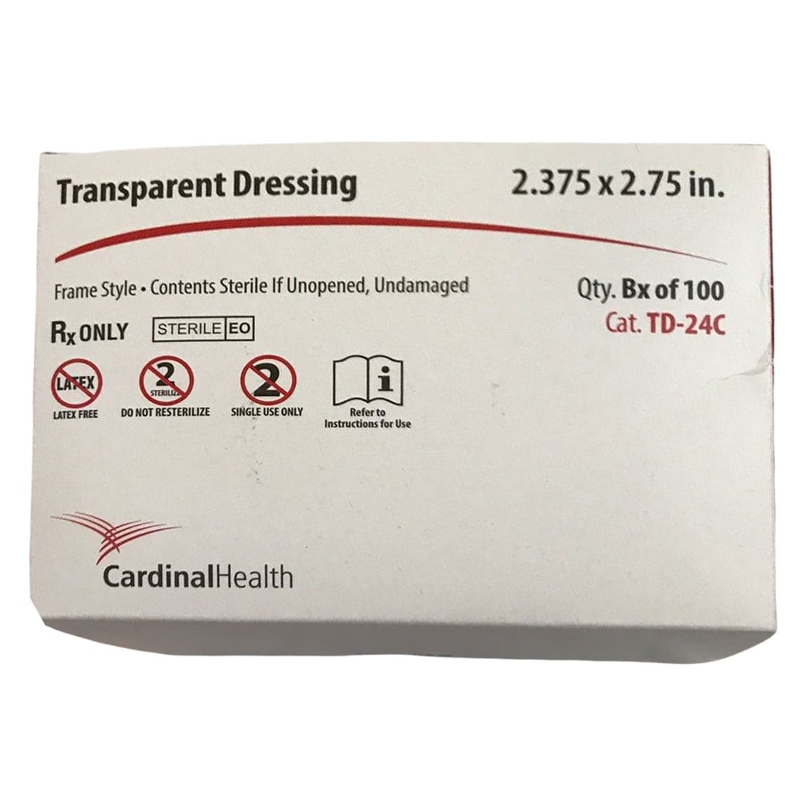 Cardinal Frame Style Window Out Transparent Film Dressings, 2.375 x 2.75 Inch - Box of 100 - Image 1