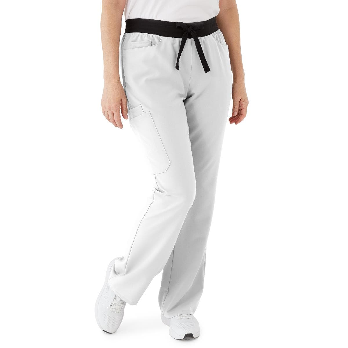 Medline Coastal AVE Women's Regular-Length Scrub Pant, White, 3XLarge - Image 1