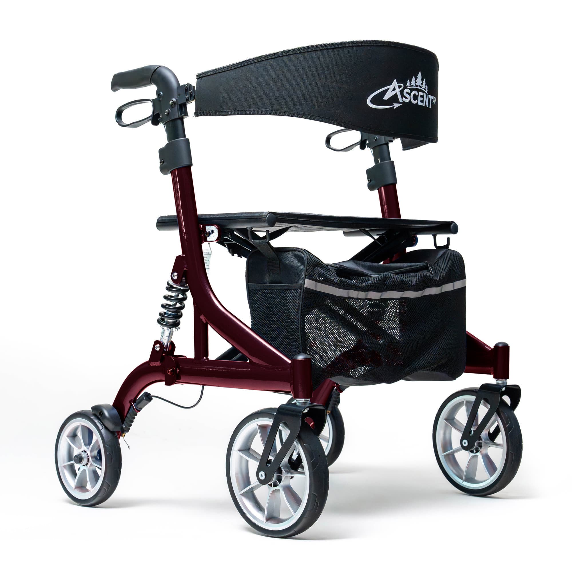 ProBasics Ascent XR Euro-Style Rollator, BrandyWine - Image 1