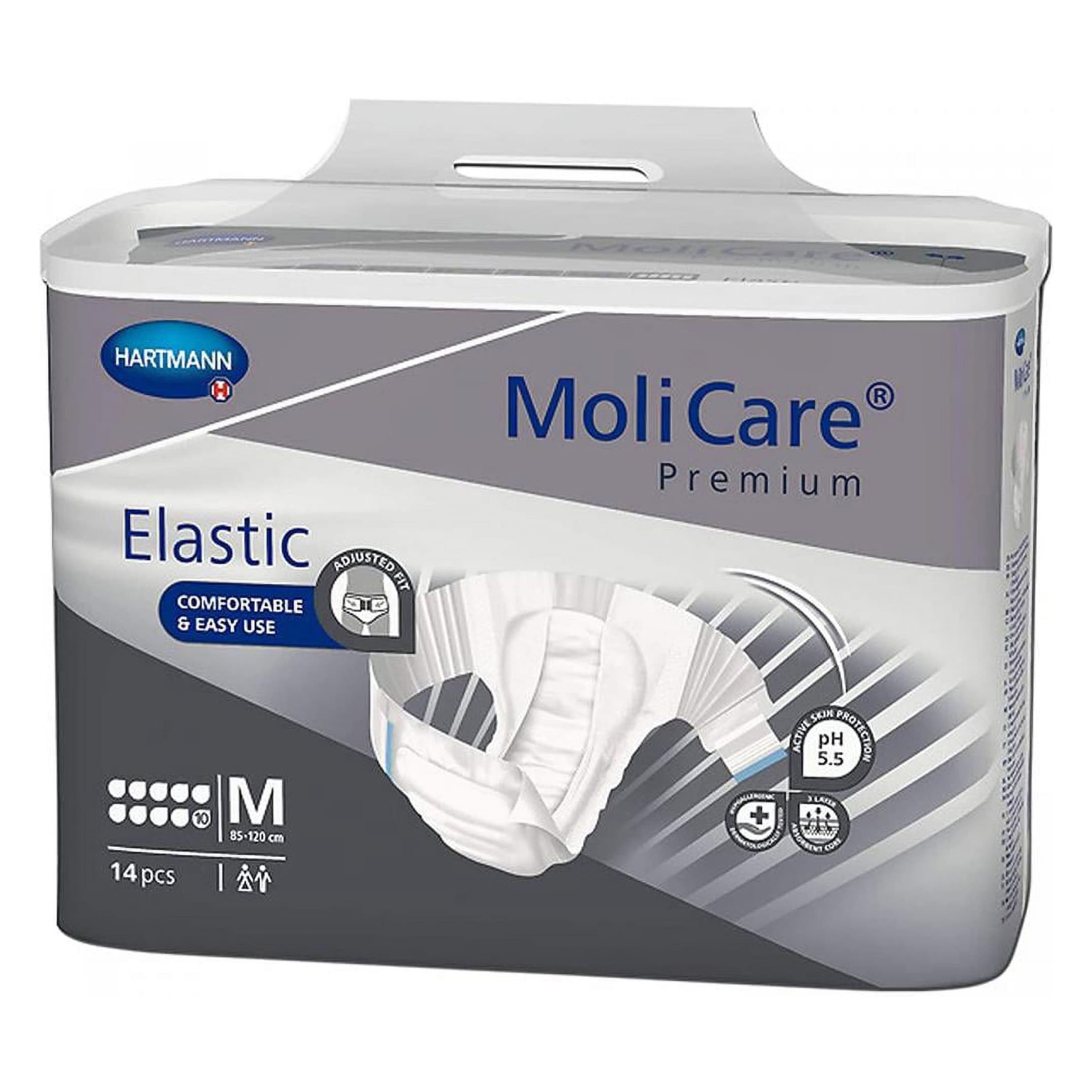 MoliCare Premium Elastic 6D Incontinence Briefs, Medium - Package of 30 - Image 1