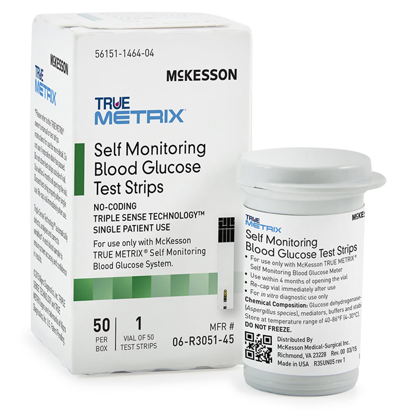 TRUE Metrix Self Monitoring Blood Glucose Test Strips - Case of 1200 - Image 1