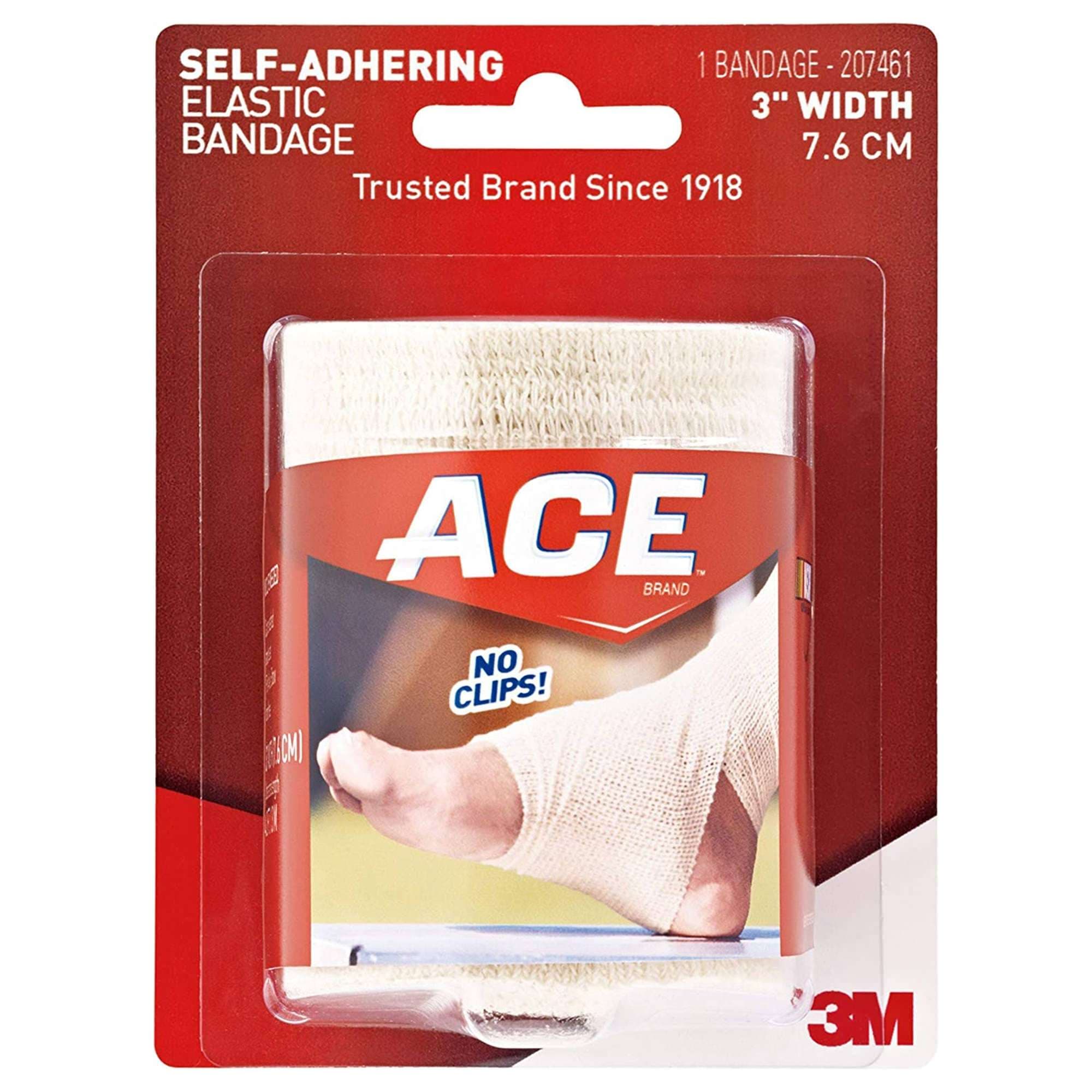 3M Ace Compression Elastic Bandage, Self Closure, 3 Inch x 5.3 Foot - Box of 3 - Image 1