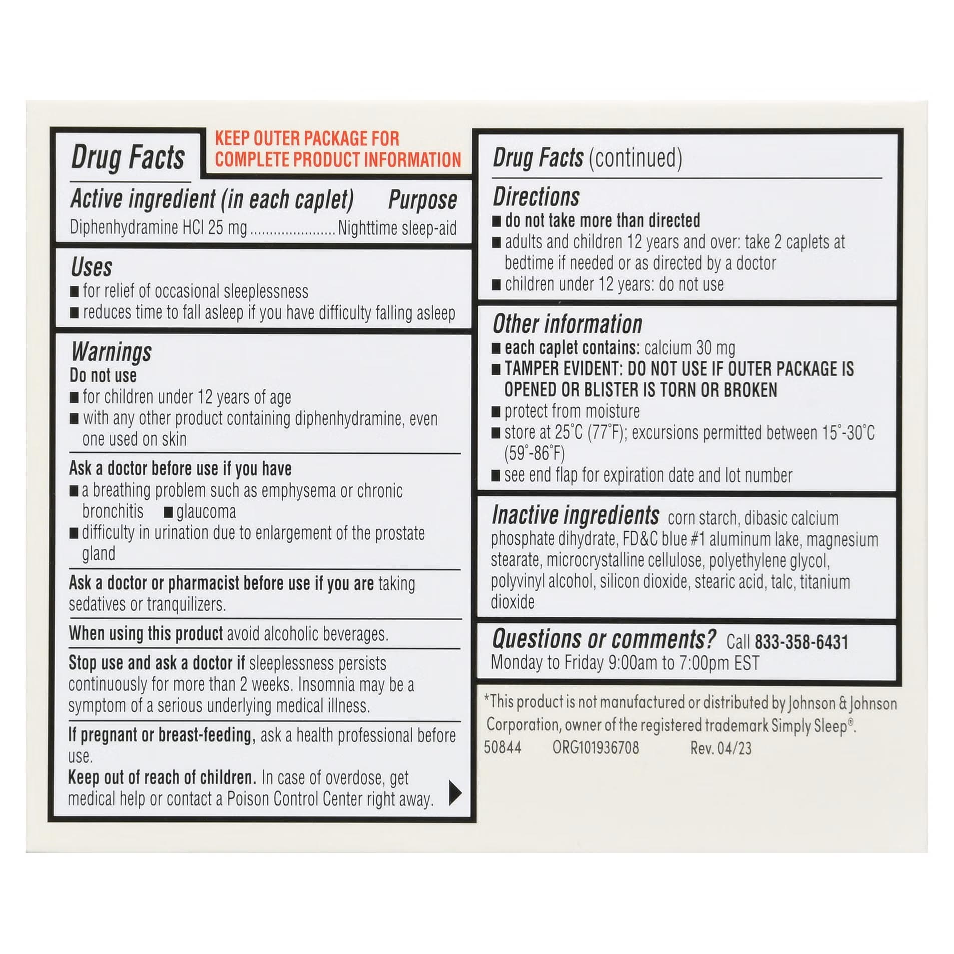 Foster & Thrive Diphenhydramine HCl Sleep Aid Caplet - Image 2