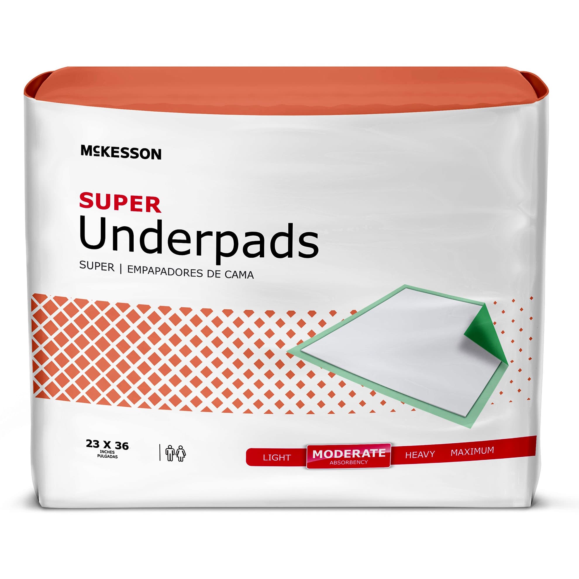 McKesson Moderate Absorbent Disposable Underpad, Fluff Polymer - Case of 120 - Image 1