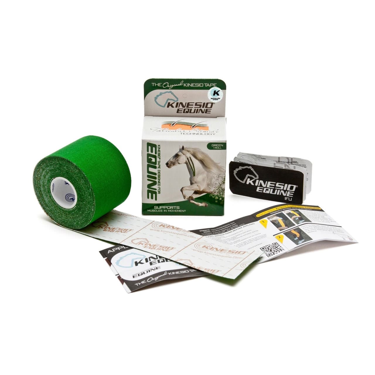 Kinesio Equine Tex Classic Tape Green - Case of 120 - Image 1