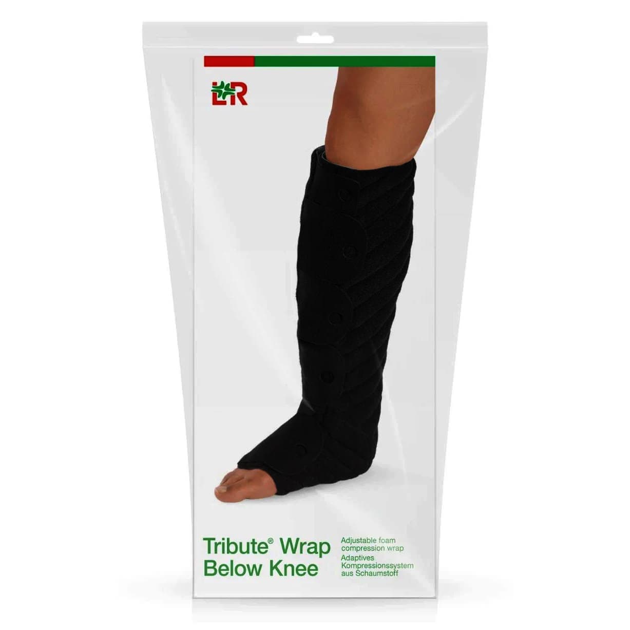 Tribute Below Knee Adjustable foam compression wrap, Left, Regular, Large - Image 1