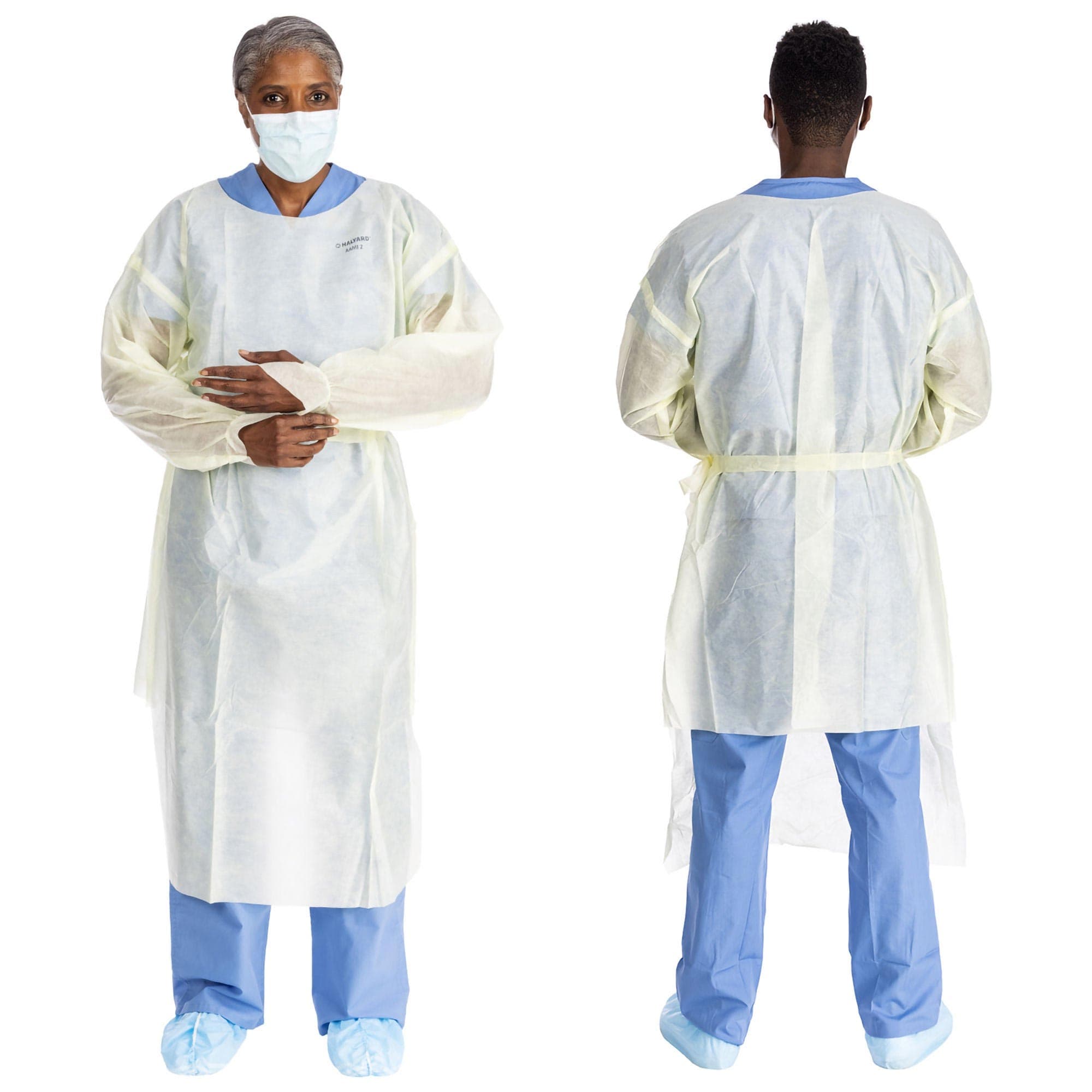 Halyard Basics Yellow Protective Procedure Gown, Large