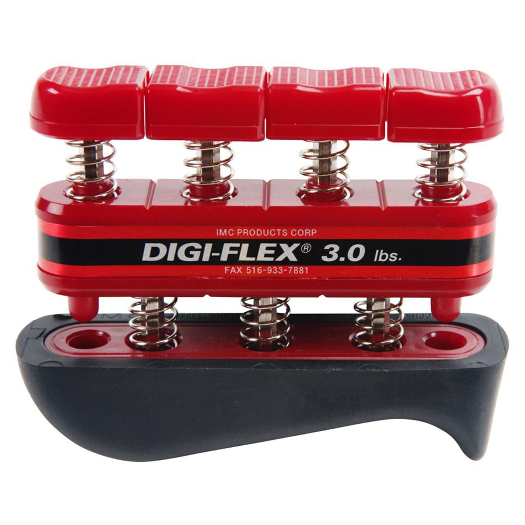 CanDo Digi-Flex hand exerciser, Light, Red, Finger (3 lb), hand (10 lb) - Image 1