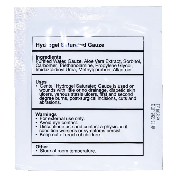 Gentell Hydrogel Saturated Gauze - Image 4