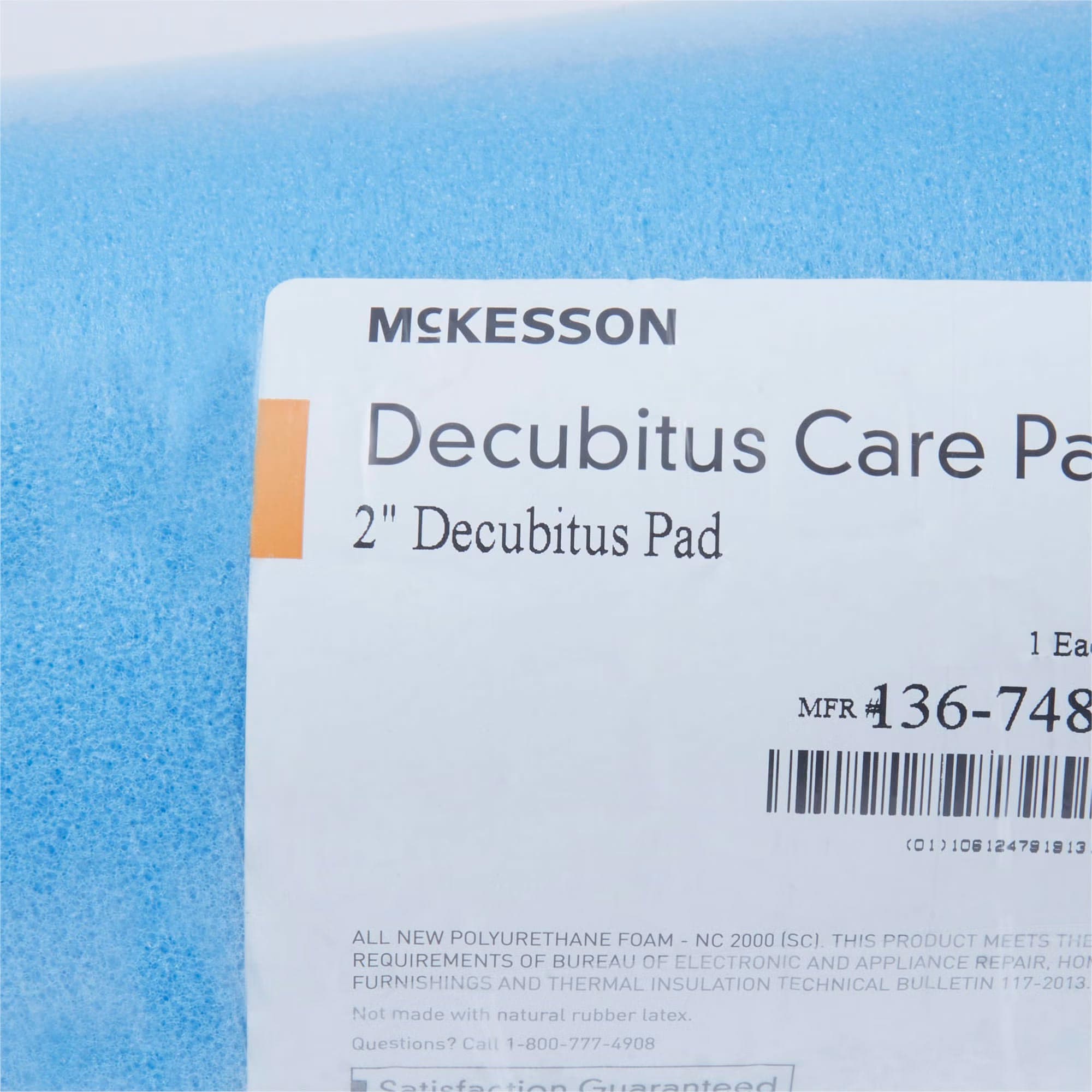 McKesson Convoluted Foam Without Sleeve Mattress Overlay, 33 x 72 x 2 Inch - Image 3