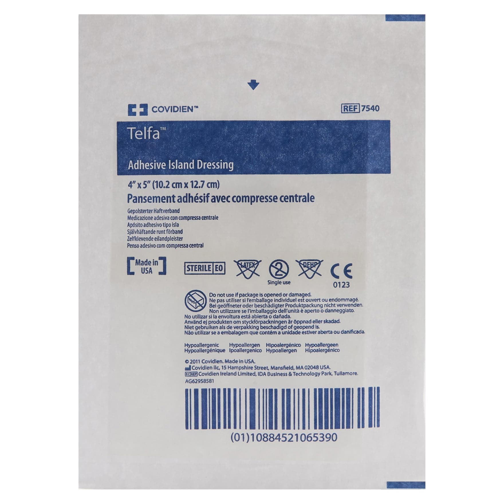 Telfa Adhesive Island Dressing, 4 x 5 Inch - Image 1