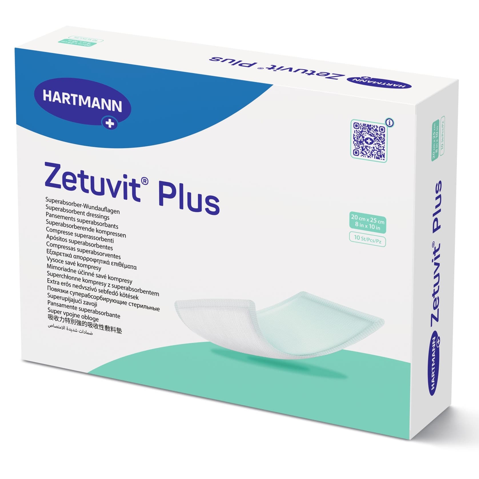 Zetuvit Plus Super Absorbent Dressing 8 x 10 Inch Sterile - Box of 10 - Image 1