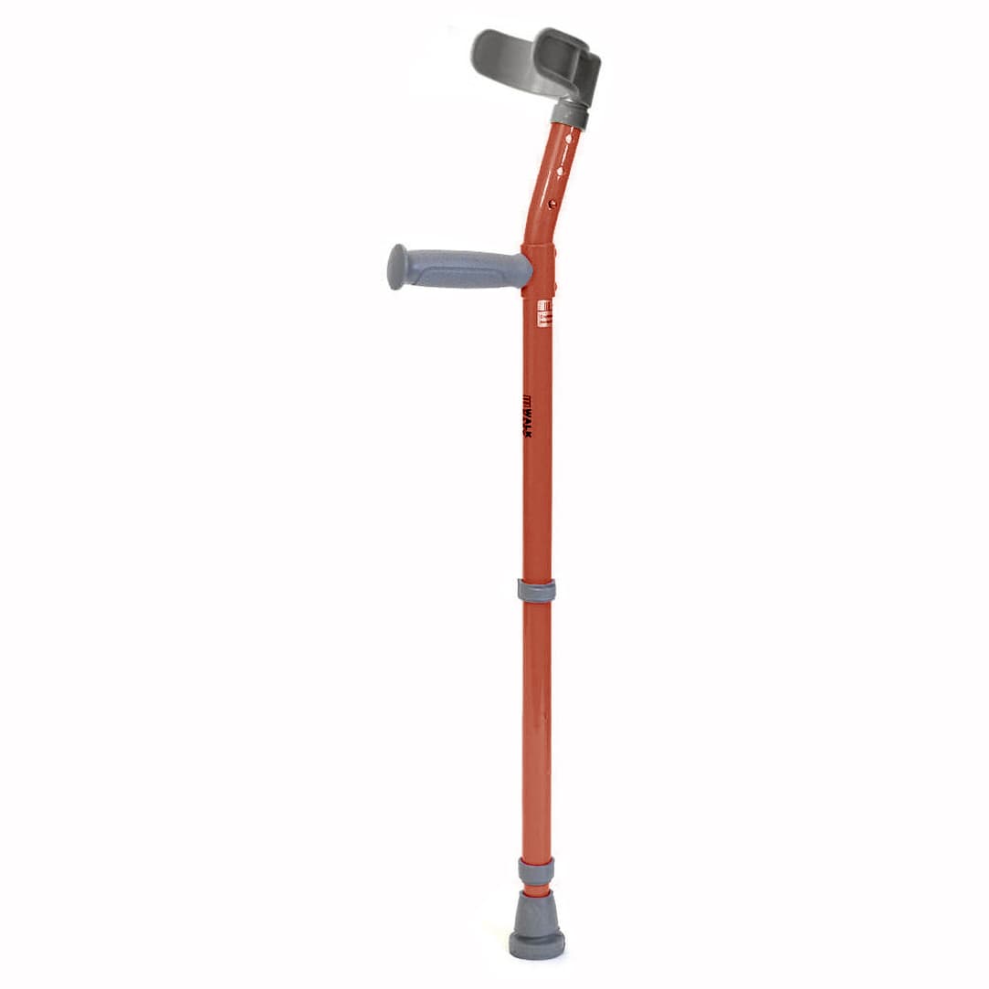 Walk Easy youth forearm crutches with half cuff (Pair) - Burgundy - Image 1