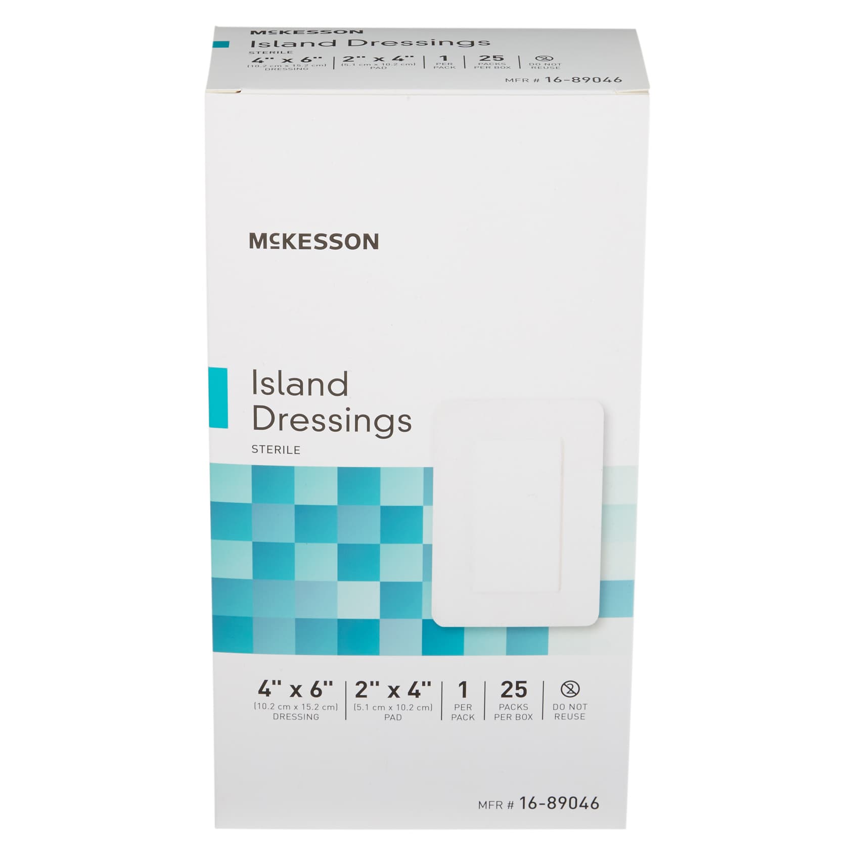 McKesson Adhesive Rectangle Island Dressing, 4 x 6 Inch - Case of 100 - Image 1