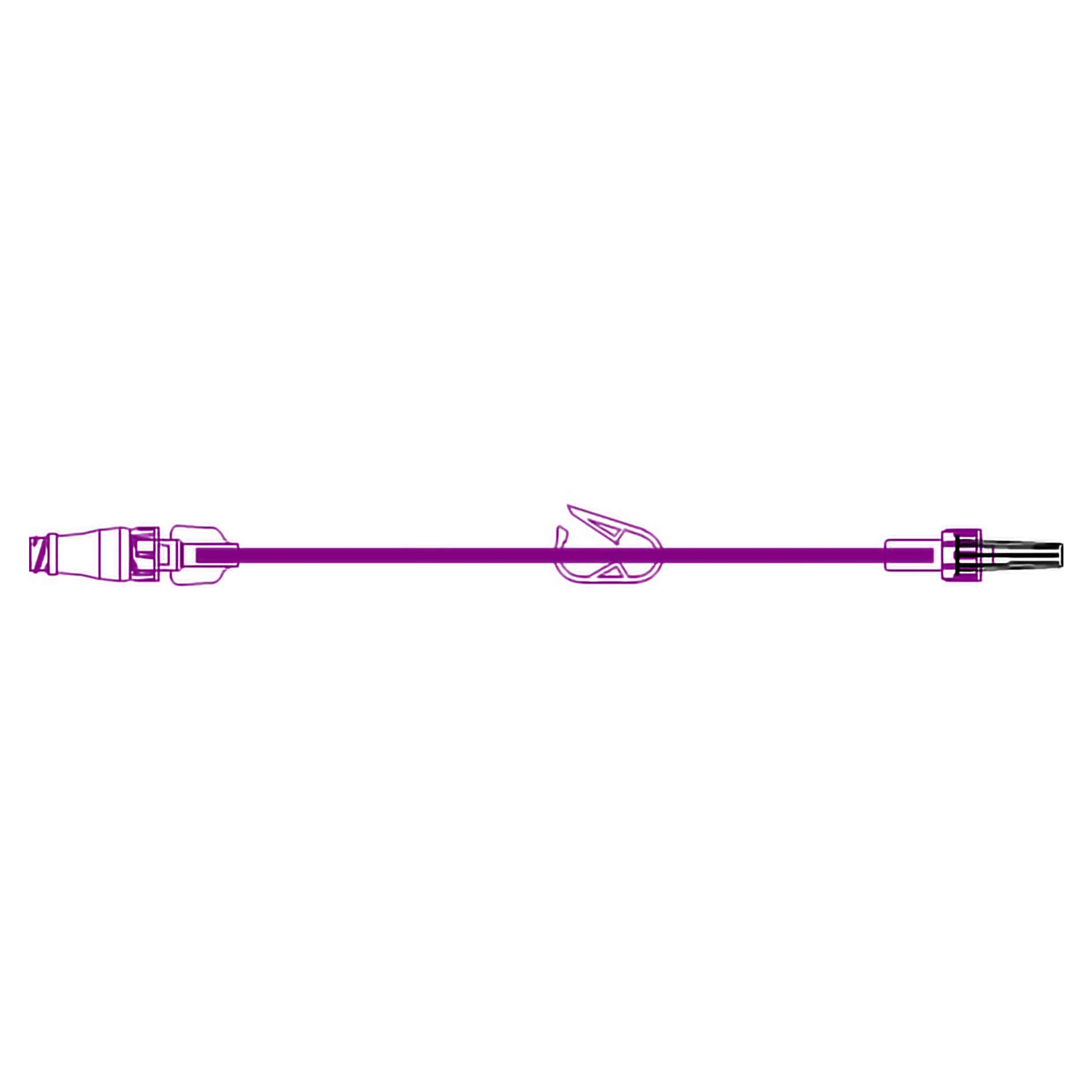 McKesson Small Bore IV Extension Set, Needle Free Port, 0.47 mL, 14 Inch - Each - Image 1
