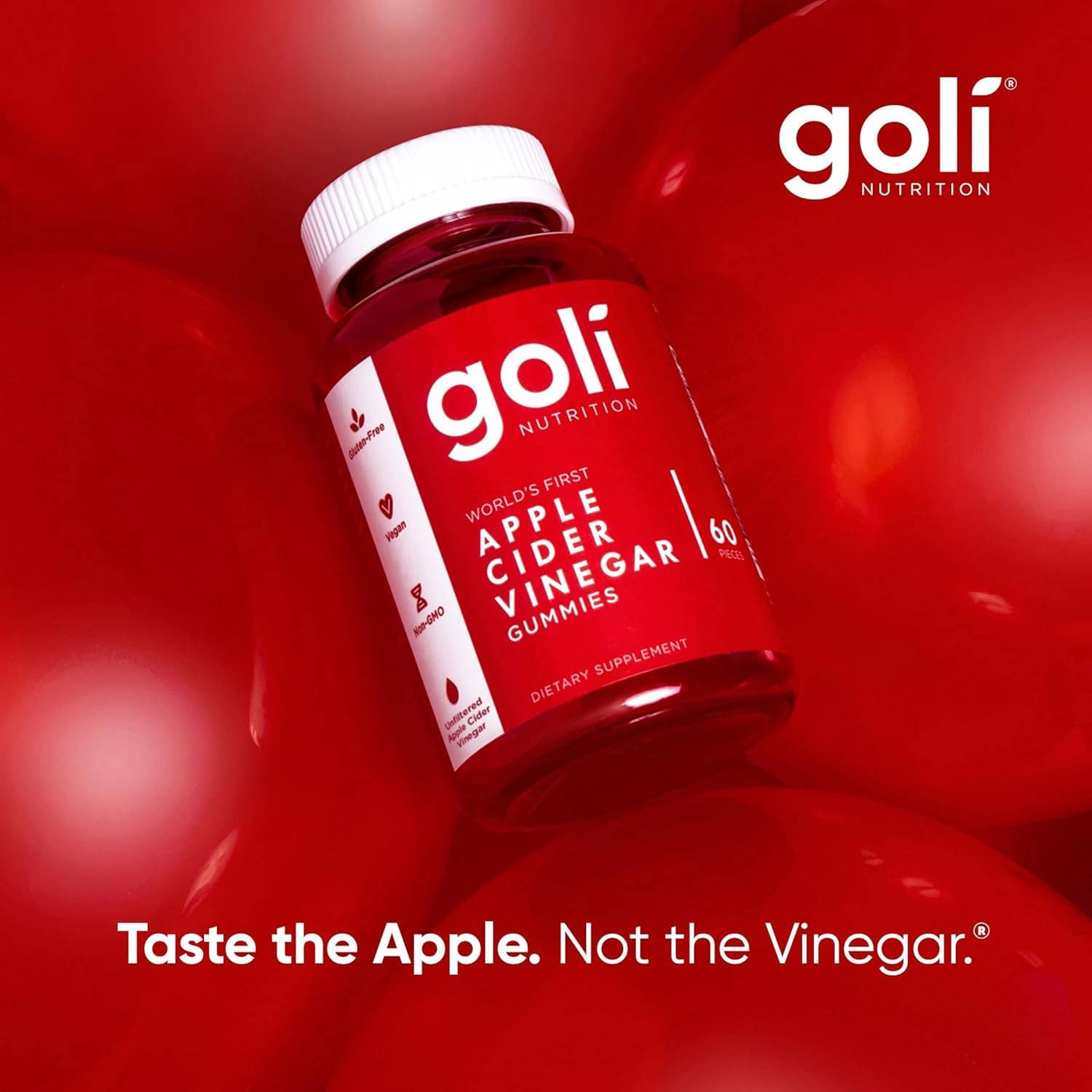 Goli Nutrition, Apple Cider Vinegar Gummies, 60 Count - Each - Image 2