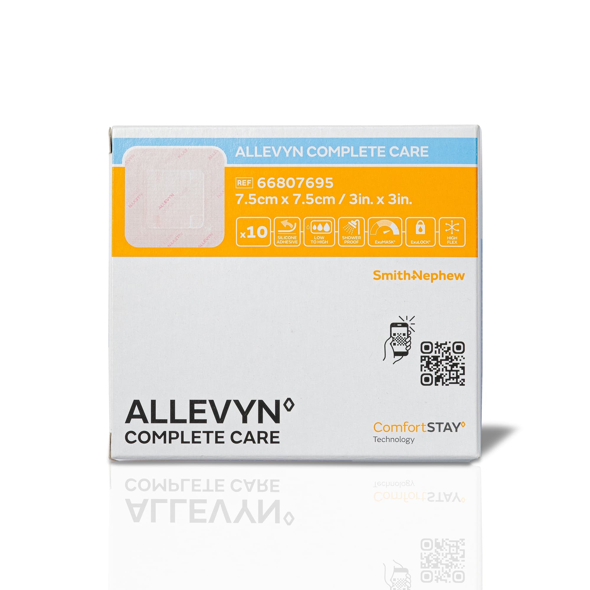 Allevyn Complete Care Foam Dressing, 3 x 3 Inch - Case of 300 - Image 1