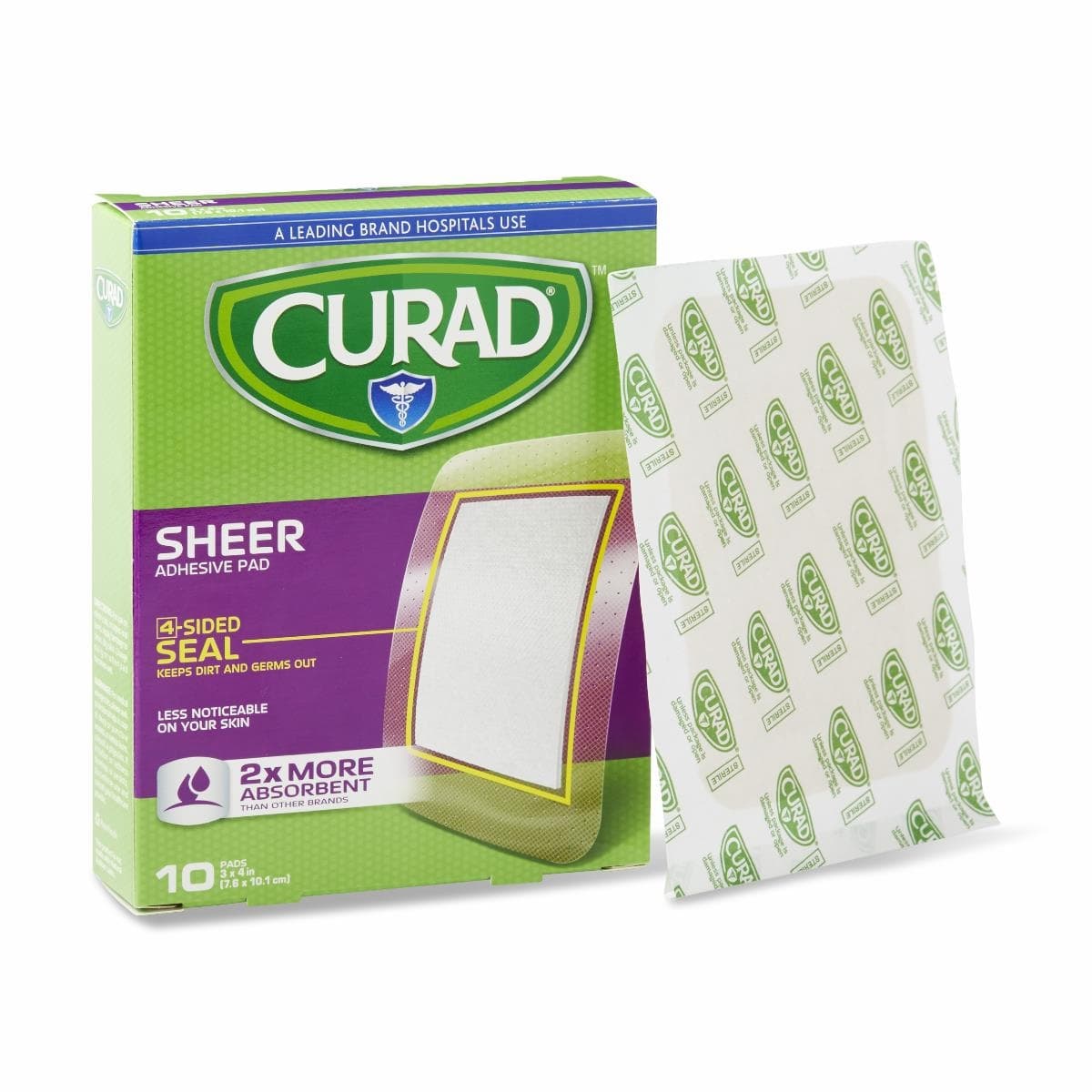 Curad Sheer Adhesive Bandages, 3" x 4" - Case of 240 - Image 1
