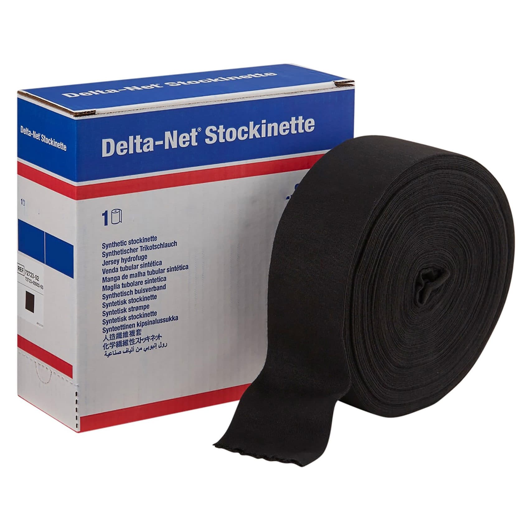 Delta-Net Synthetic Non Sterile Stockinette, Compression, 2" x 25 Yard, Black - Each - Image 1
