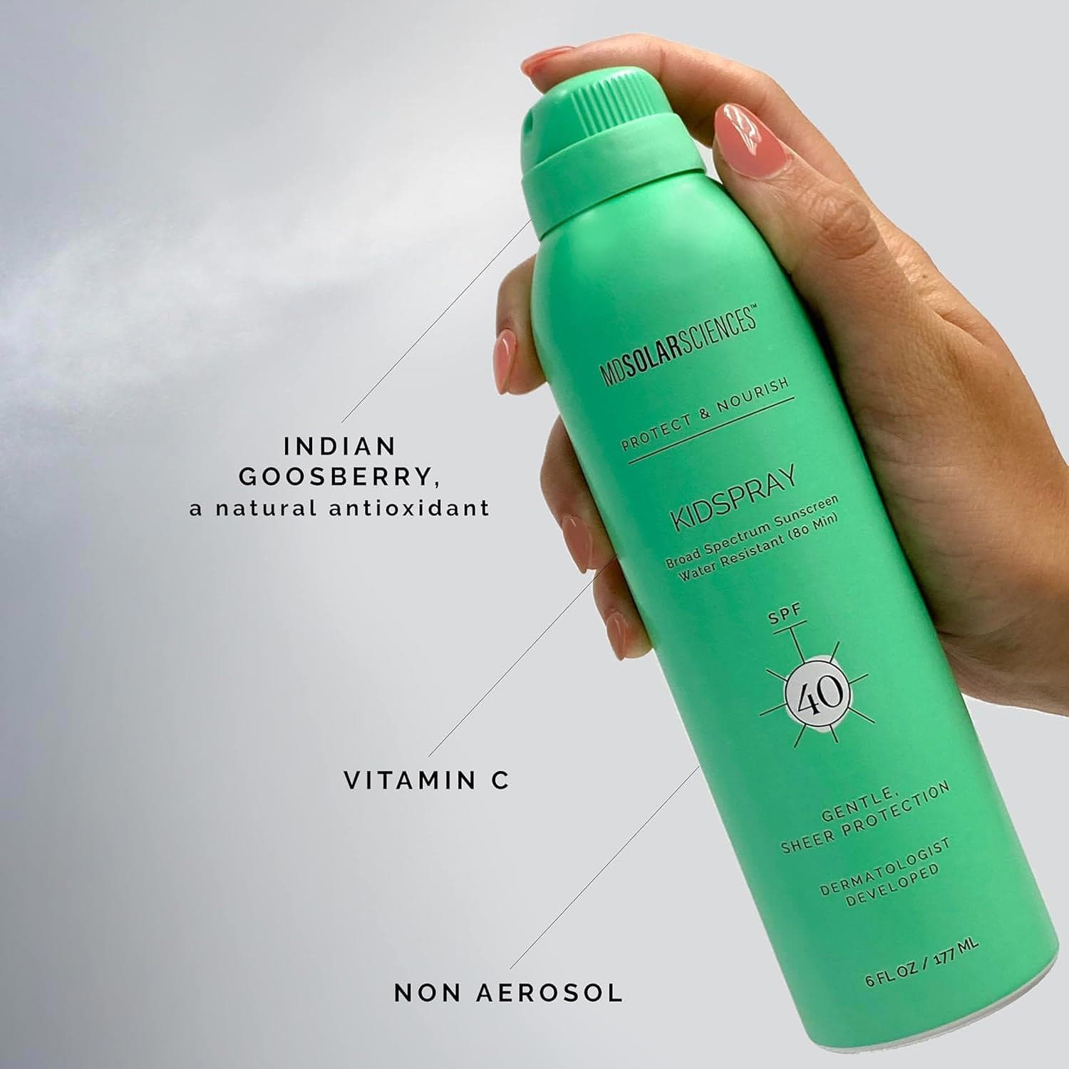 MDSolarSciences Kid Spray Sunscreen SPF 40, 6 oz - Image 2