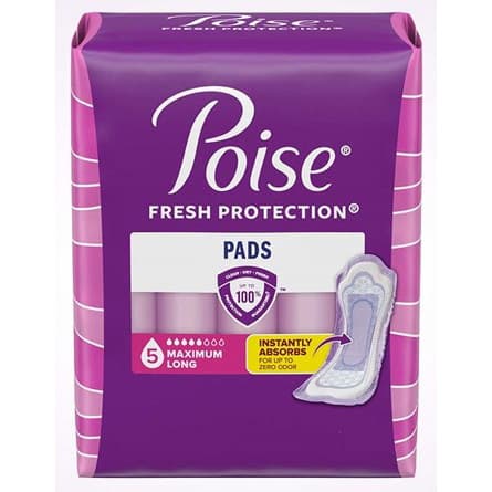 Poise Fresh Protection Pads, Long, Maximum Absorbency - Package of 14 - Image 1