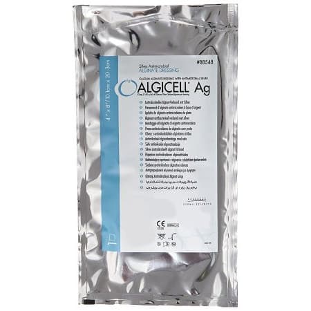 Algicell Ag Silver Calcium Alginate Wound Dressing, 4 x 8 Inch - Each - Image 1